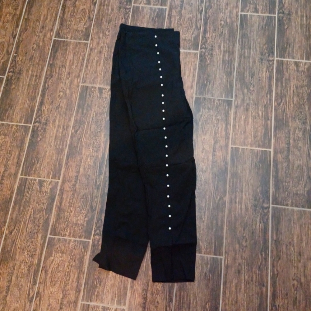 Shein Plus Pearl Beaded Split Hem Pants